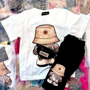 Designer Fendi Bear Drip T-Shirt Set